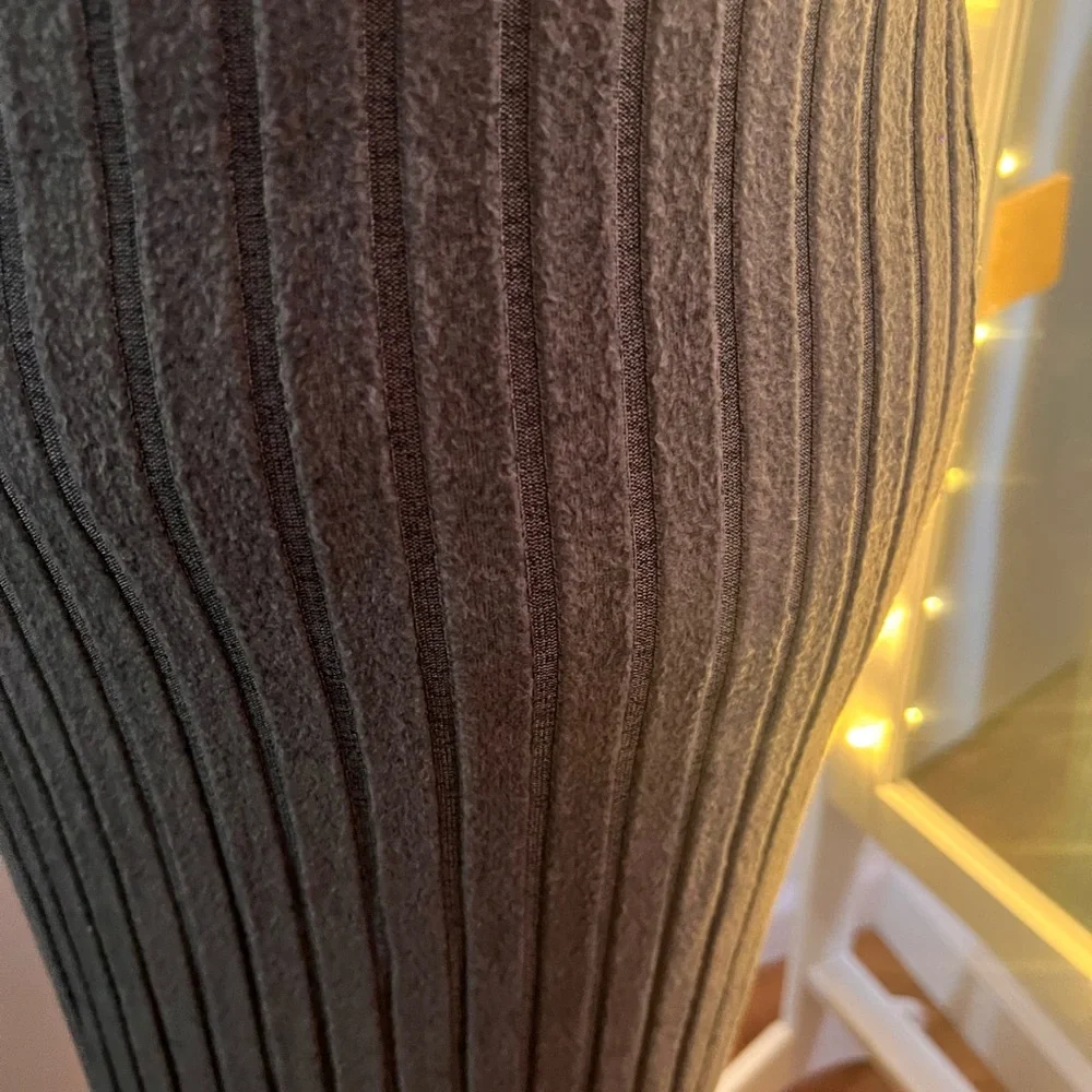 SHEIN NW/OT Olive Long Sleeve Ribbed Dress - Picture 4 of 7